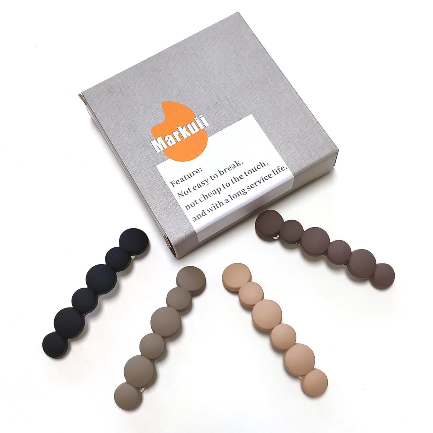 Markuii matte finish small hair clips for thin hair displayed on a clean white surface.