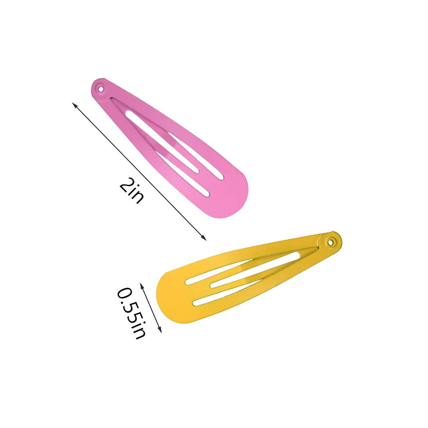 Close up view of the five centimeter non slip metal snap closure on Cocplok hair accessories.