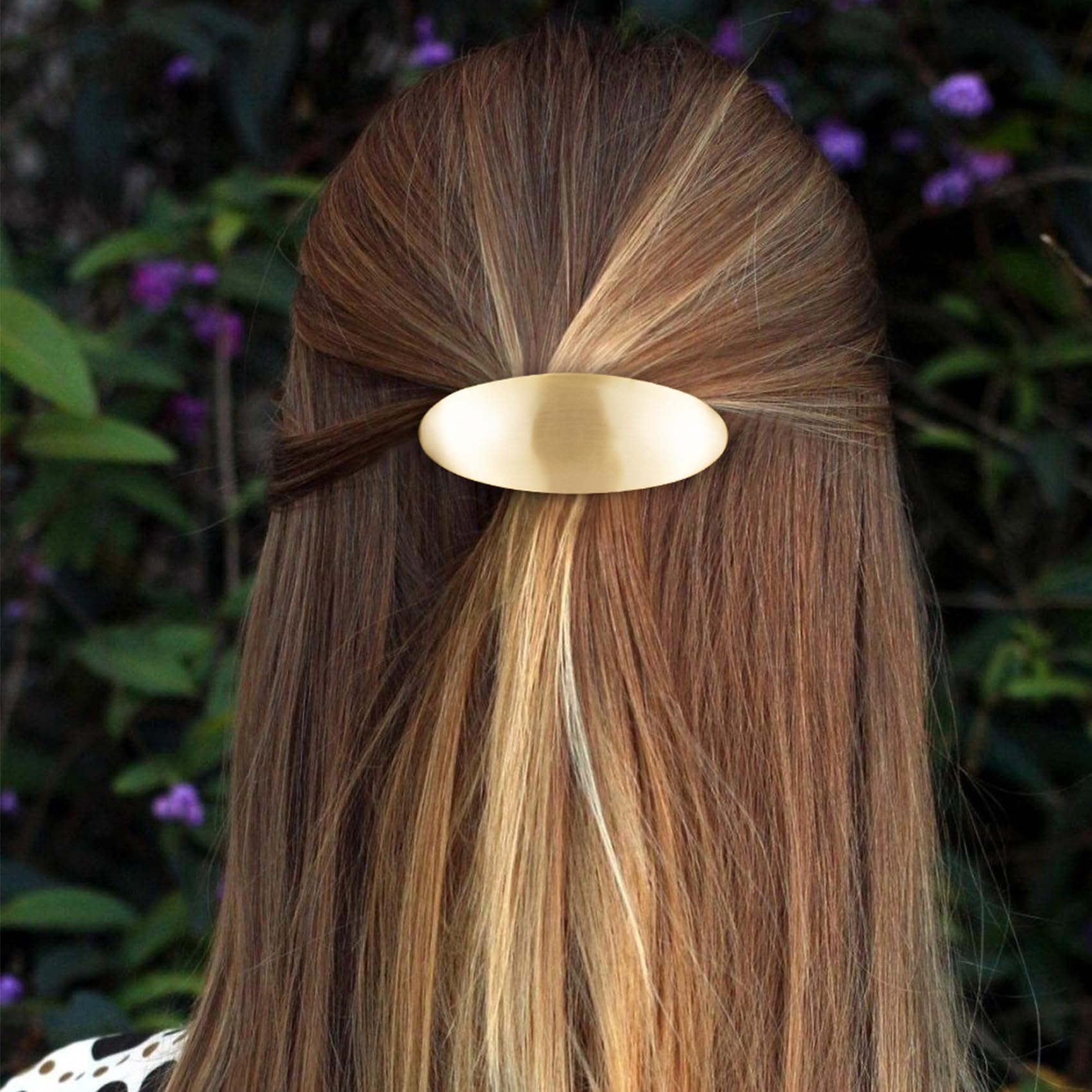 Vintage style gold geometric hair barrette suitable for Indian bridal and prom wear