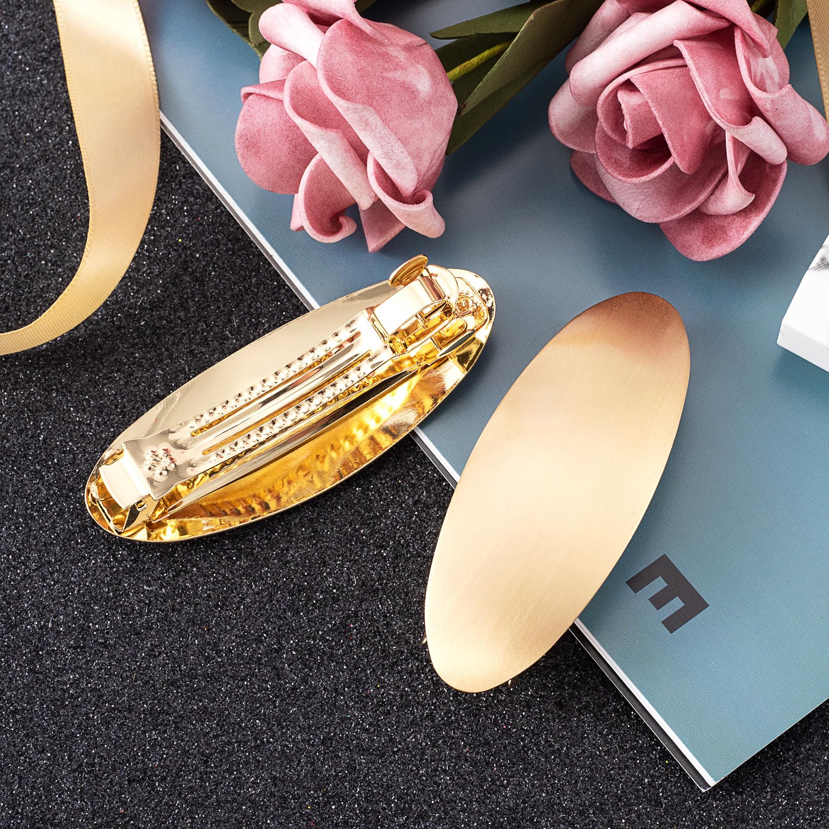 CustomyLife non slip large gold hair clip packaged for premium personal care accessorizing