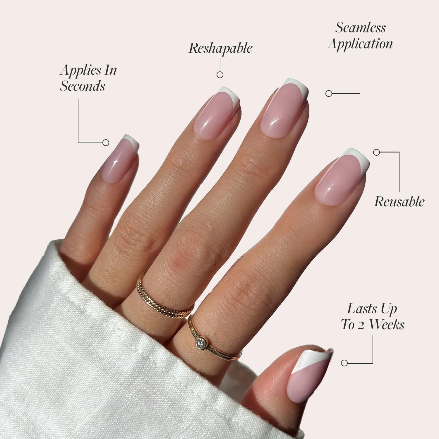 Glamnetic nail kit showing 30 pieces and various sizes