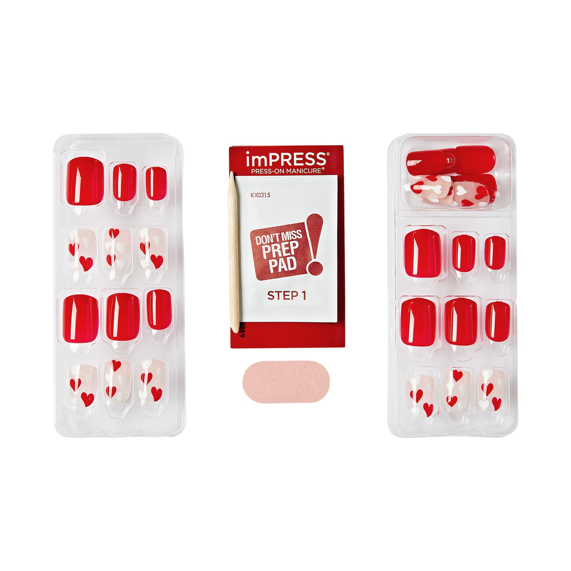 ImPress press on nail kit components including prep pad and file