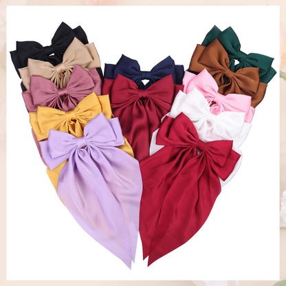 Side view displaying the elegant layered volume of the coquette style bowknot.