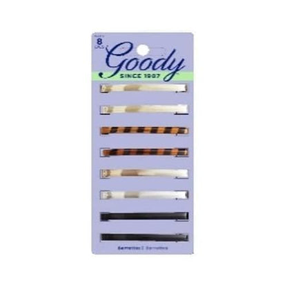 Close-up of the secure lock-in metal mechanism on the imported Goody hair clips for women.