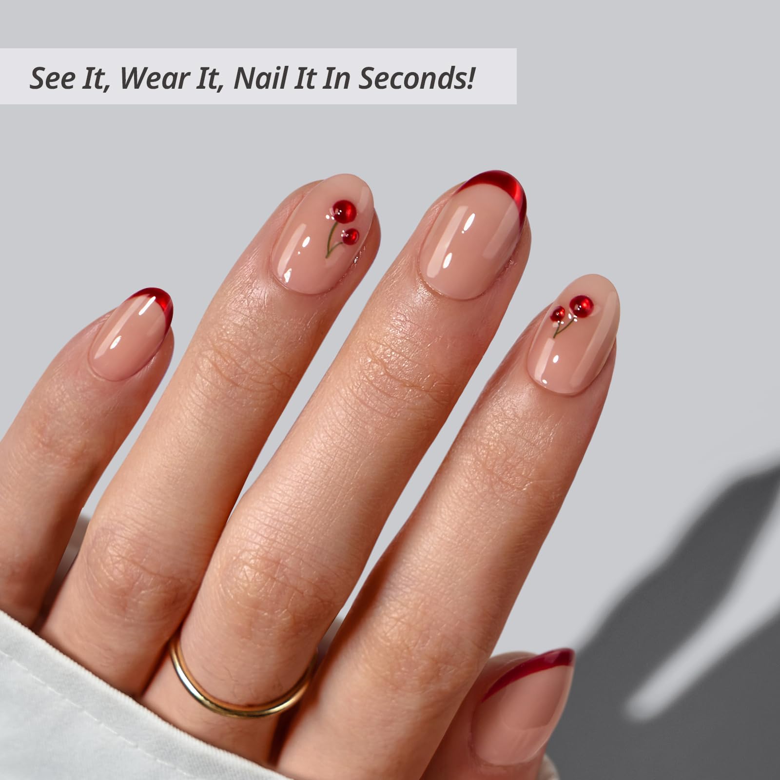 BTArtbox festive Christmas nail kit with 32 tips and accessories