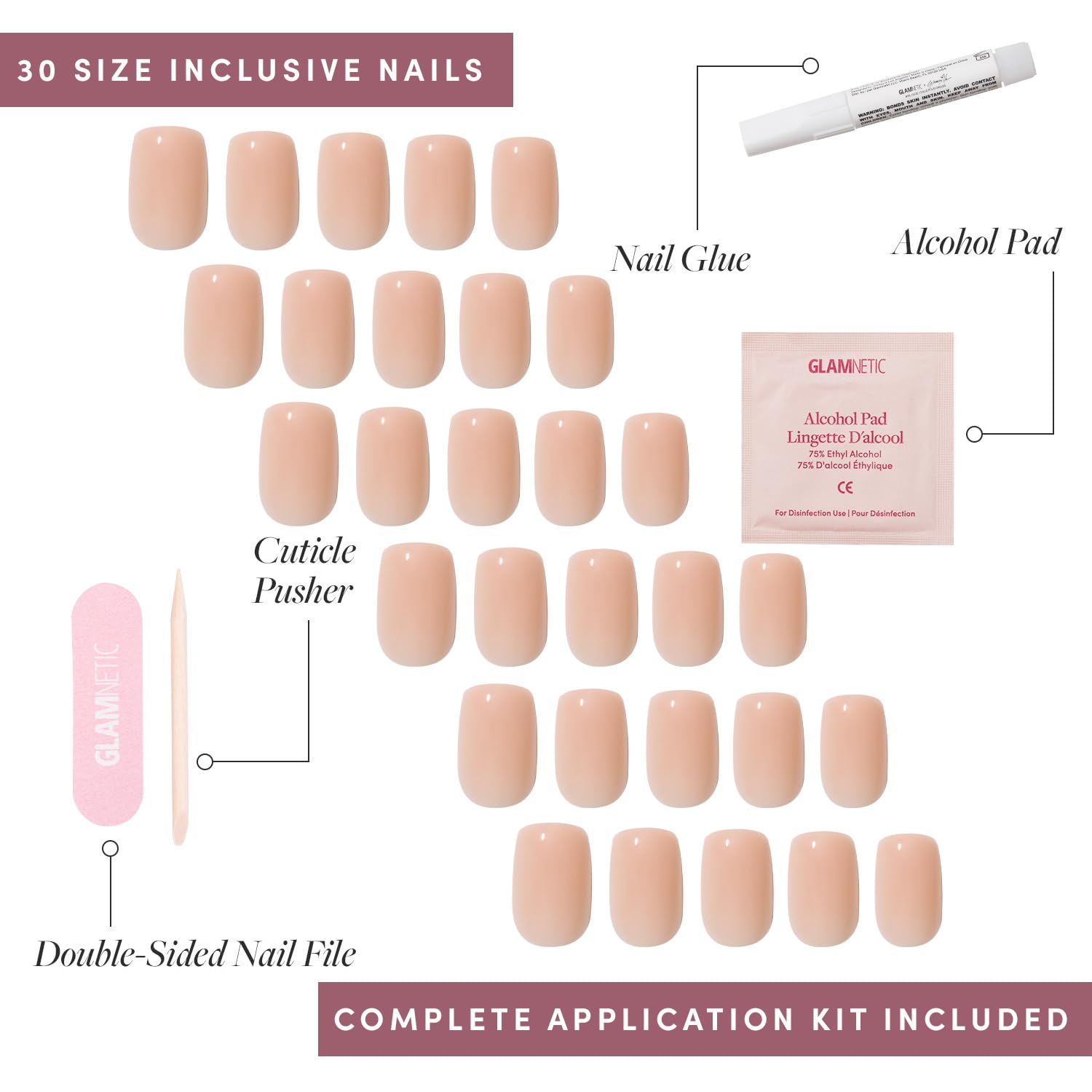 Glamnetic X Glamzilla manicure accessories and nail glue