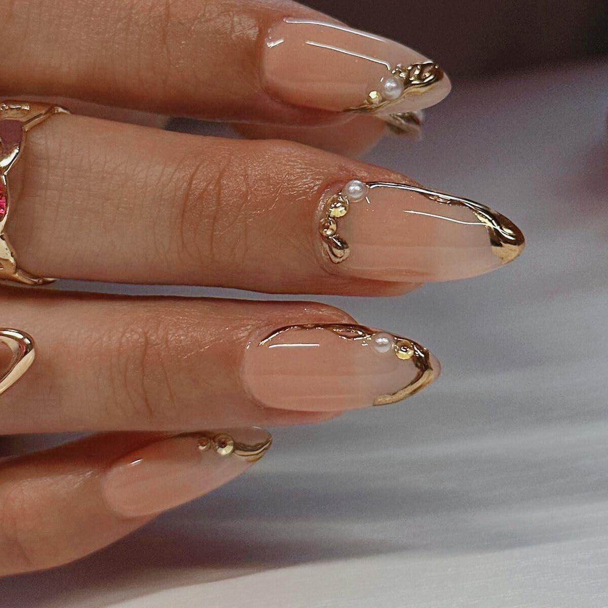Ctthnbd Almond Shaped False Nails 24 Piece Set