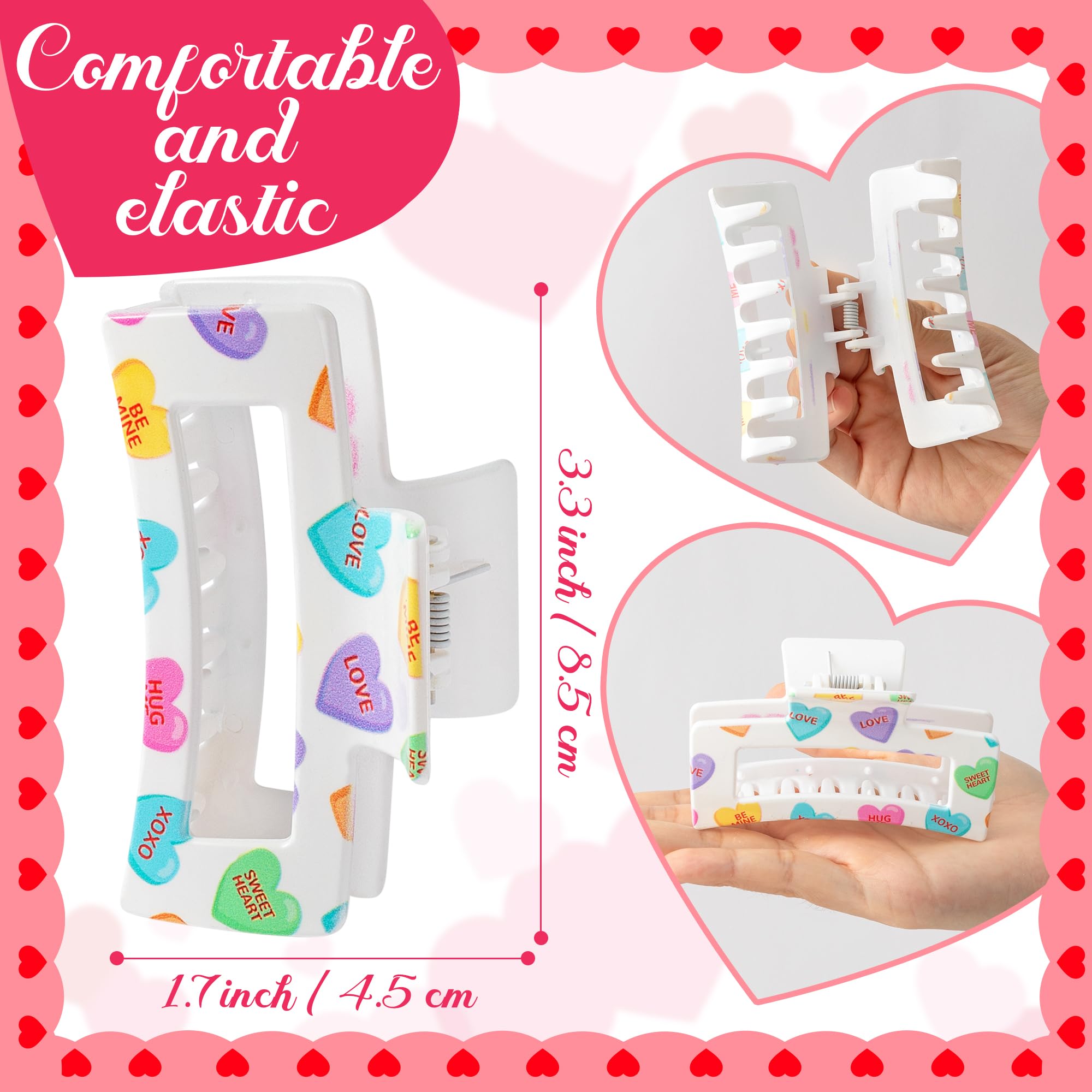 Pantide conversation heart design hair accessories set