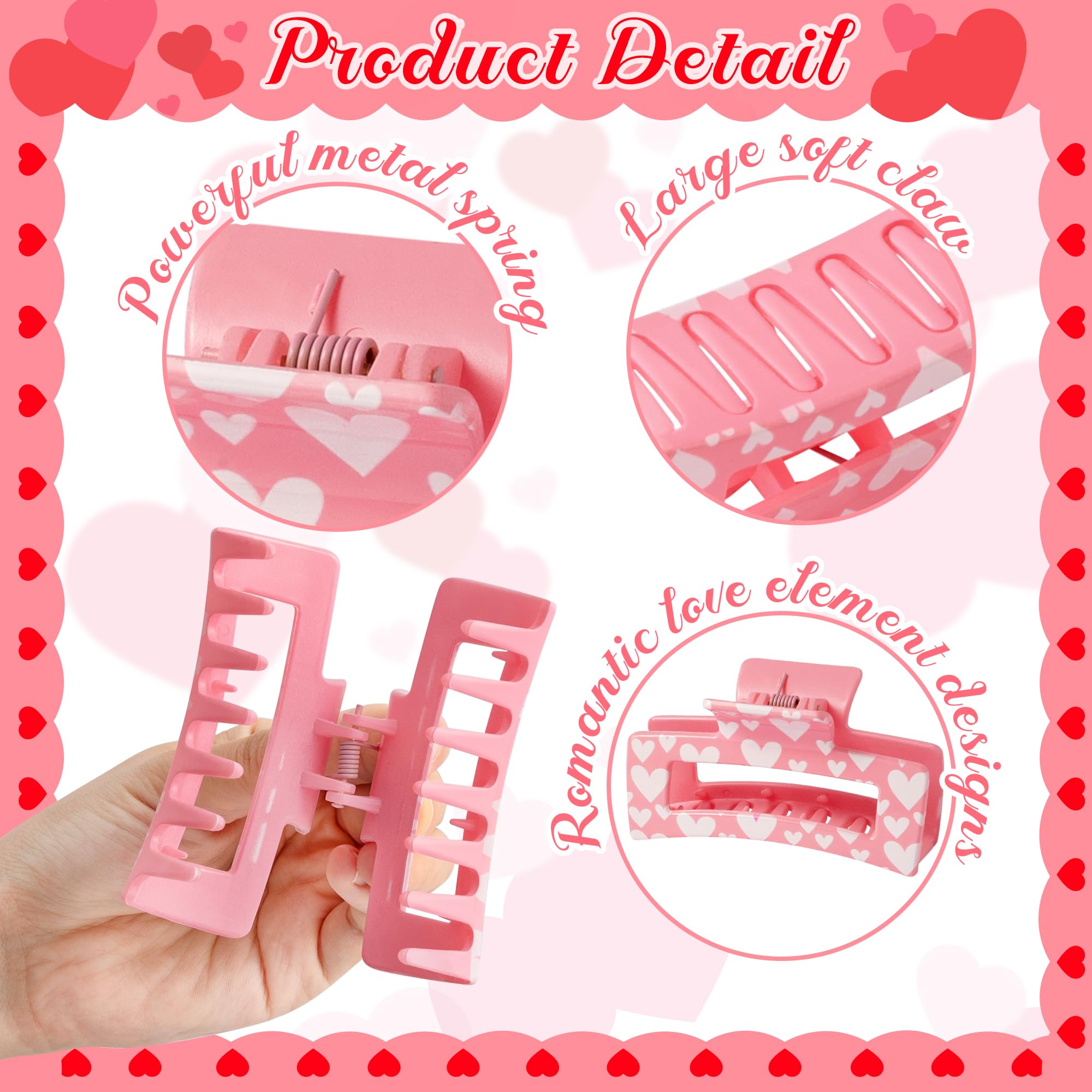 Pantide rectangular banana hair clips for thick hair