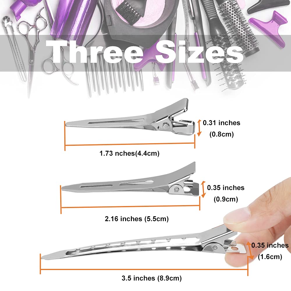 HiJeaton silver alligator roller clips being utilized as a flat base for DIY ribbon bow accessory crafting.