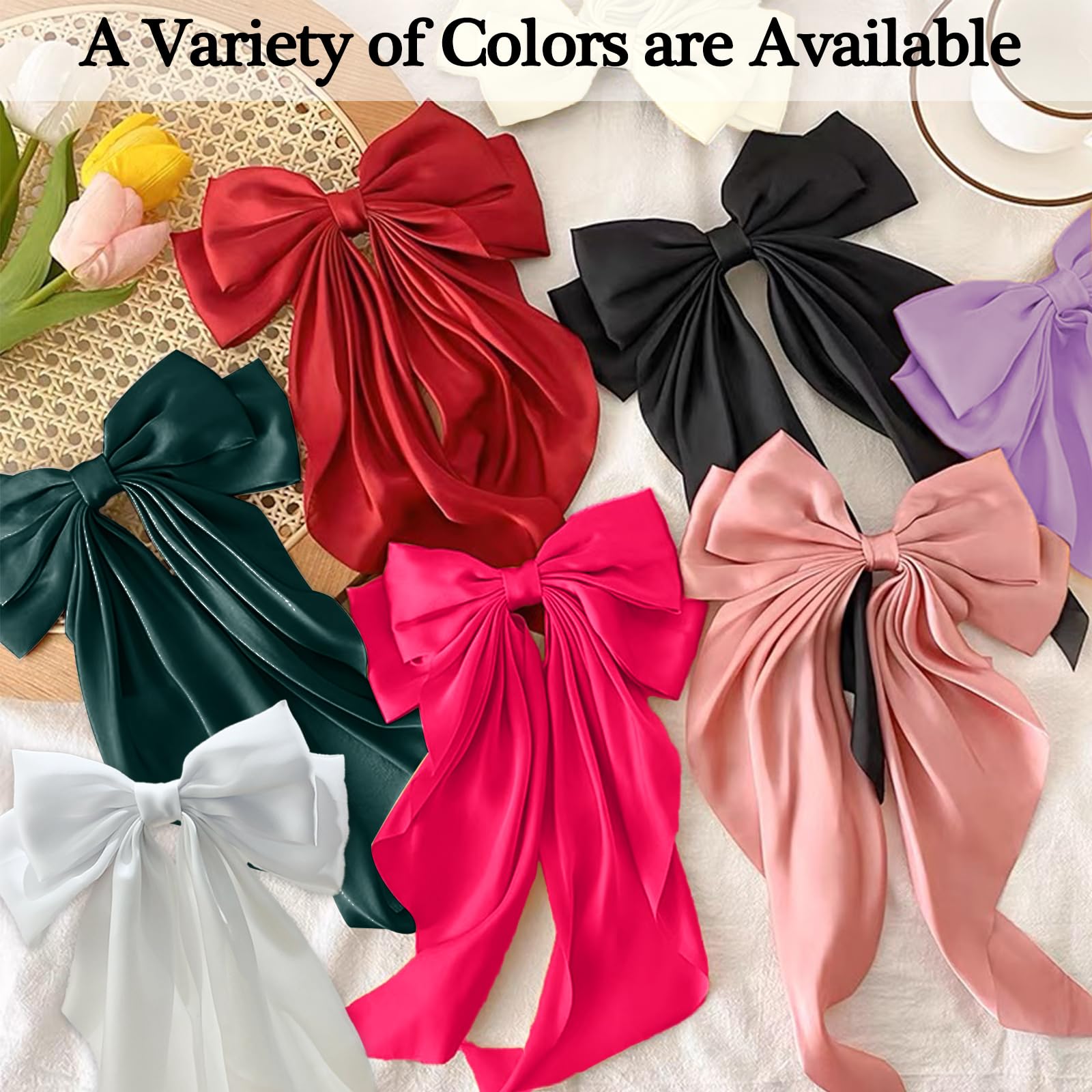 ILLPTA white satin hair bow packaging presentation ideal for gifting
