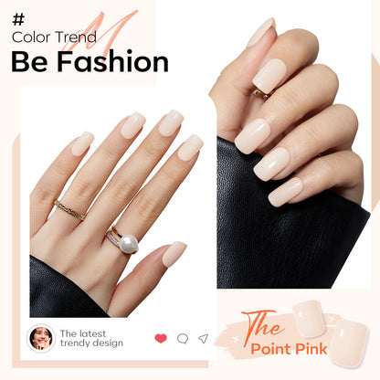 Modelones press on nails glossy white finish