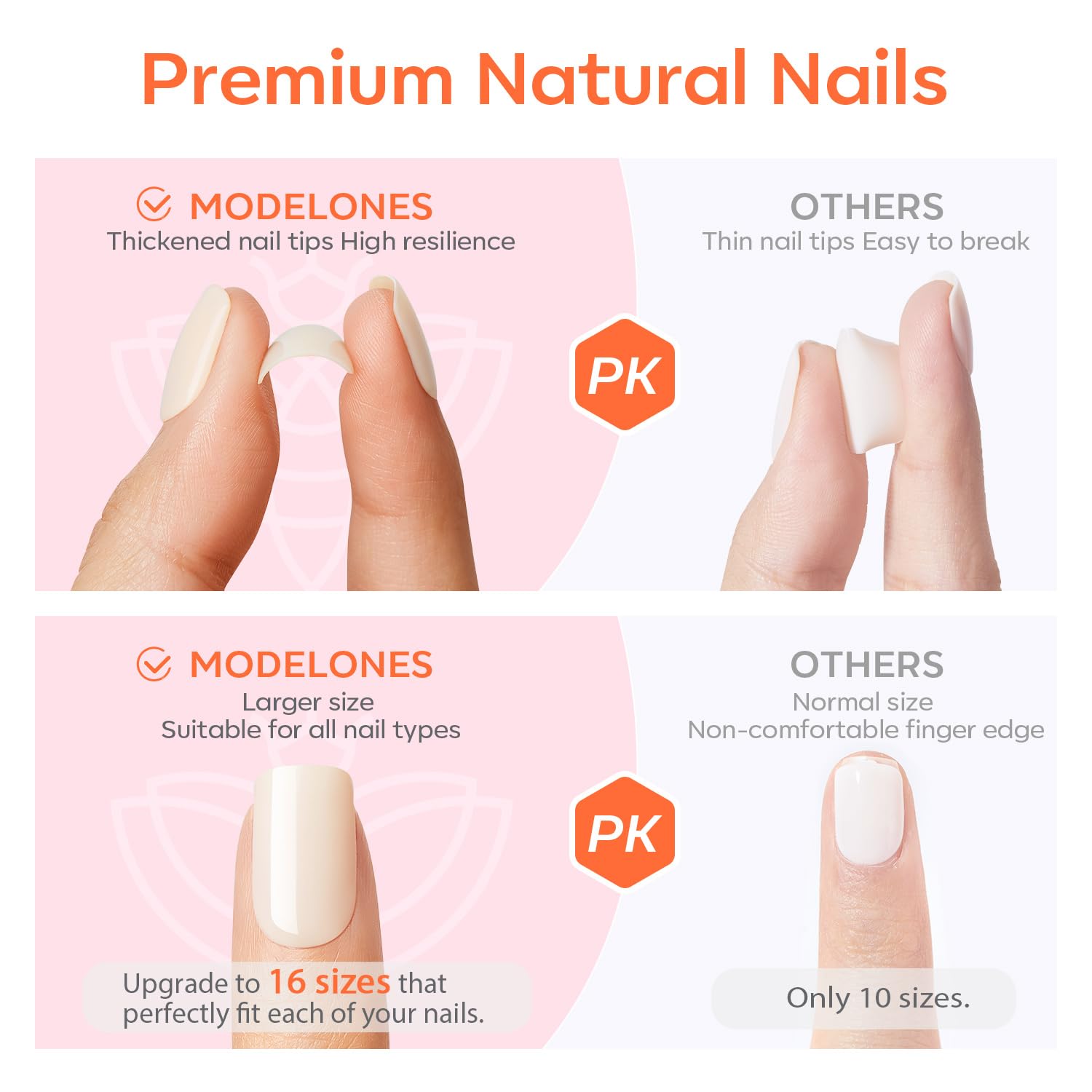 Modelones press on nails application tools and nail file