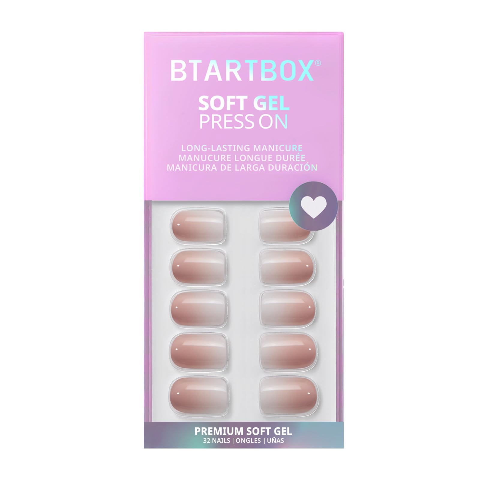 BTArtbox press on nail kit packaging with 30 pieces