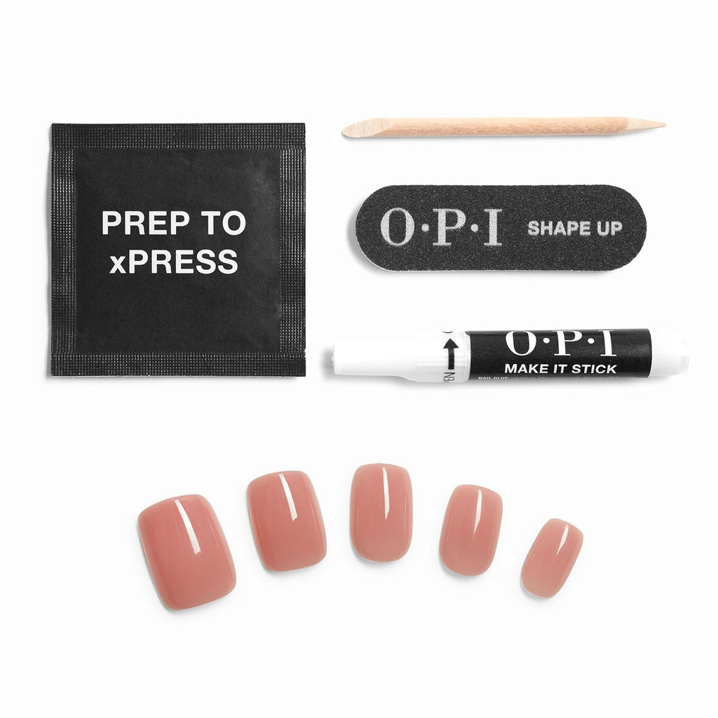 OPI Somewhere Over The Rainbow Mountains rosy pink press on nails application