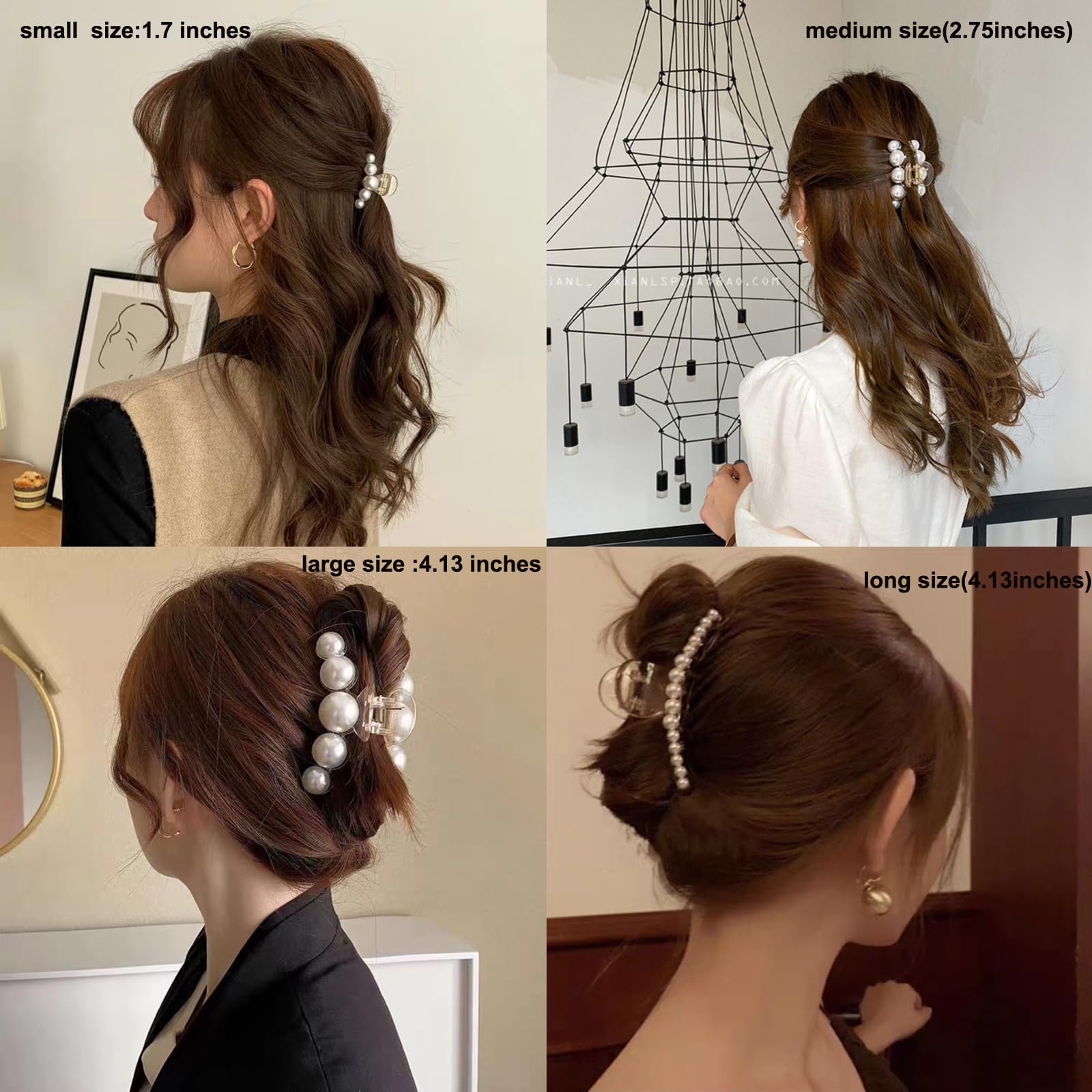 Side view of the durable heavy duty metal spring mechanism on the pearl jaw barrette.