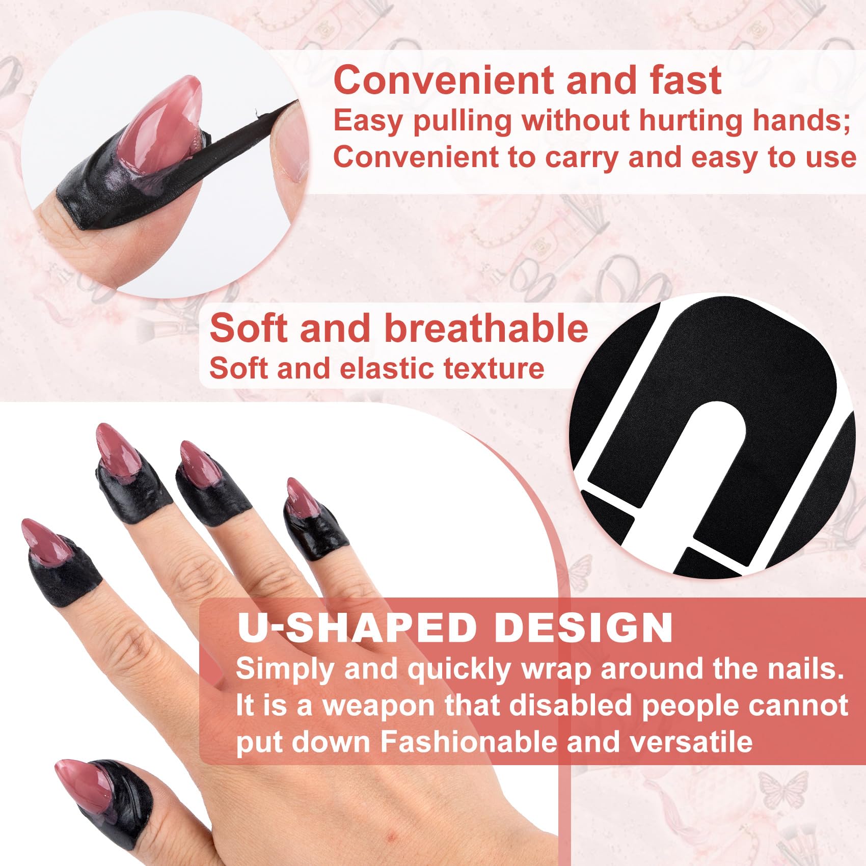 Flawless French tip manicure being completed using the PAGOW nail polish barrier sticker.
