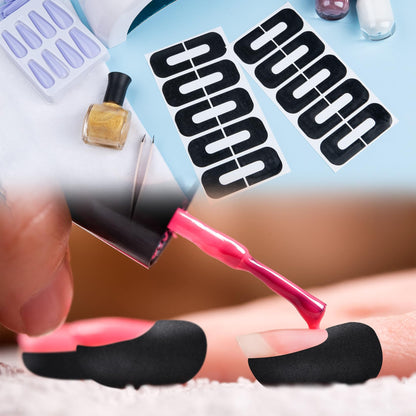 Side view illustration comparing protected skin versus unprotected skin during a gel polish application.