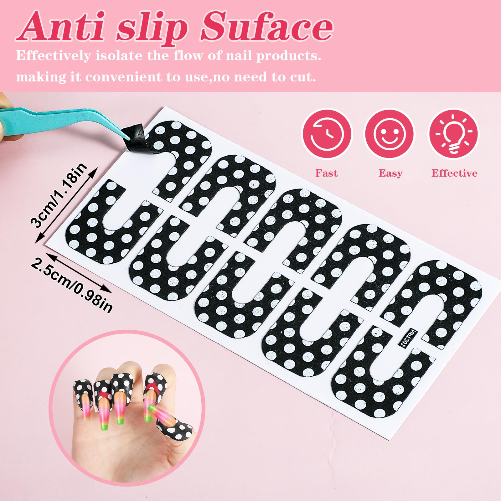 Oruola skin cuticle guard skin barrier tape being peeled off after nail painting