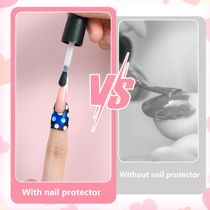 Oruola premium latex free skin protection stickers for clean French tip manicures