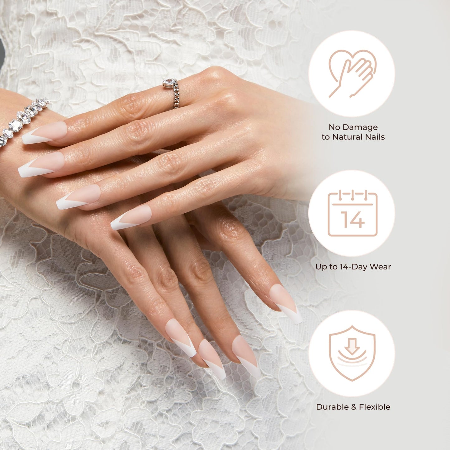 Professional nail kit for French manicure style