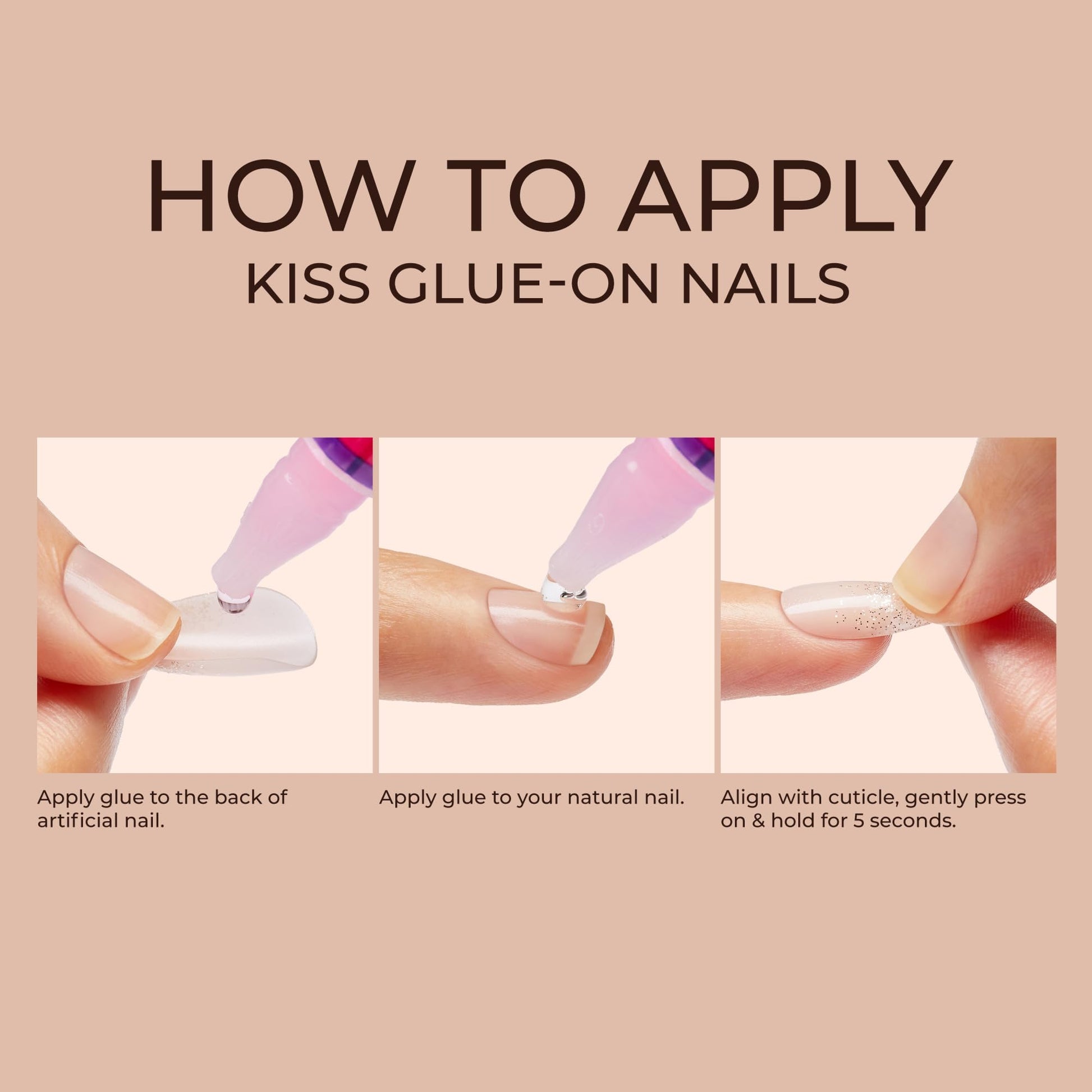 Detailed view of the Kiss Dashing gel finish nails