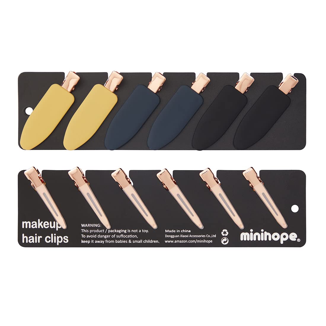 Minihope toothless salon sectioning clips pack of twelve on display