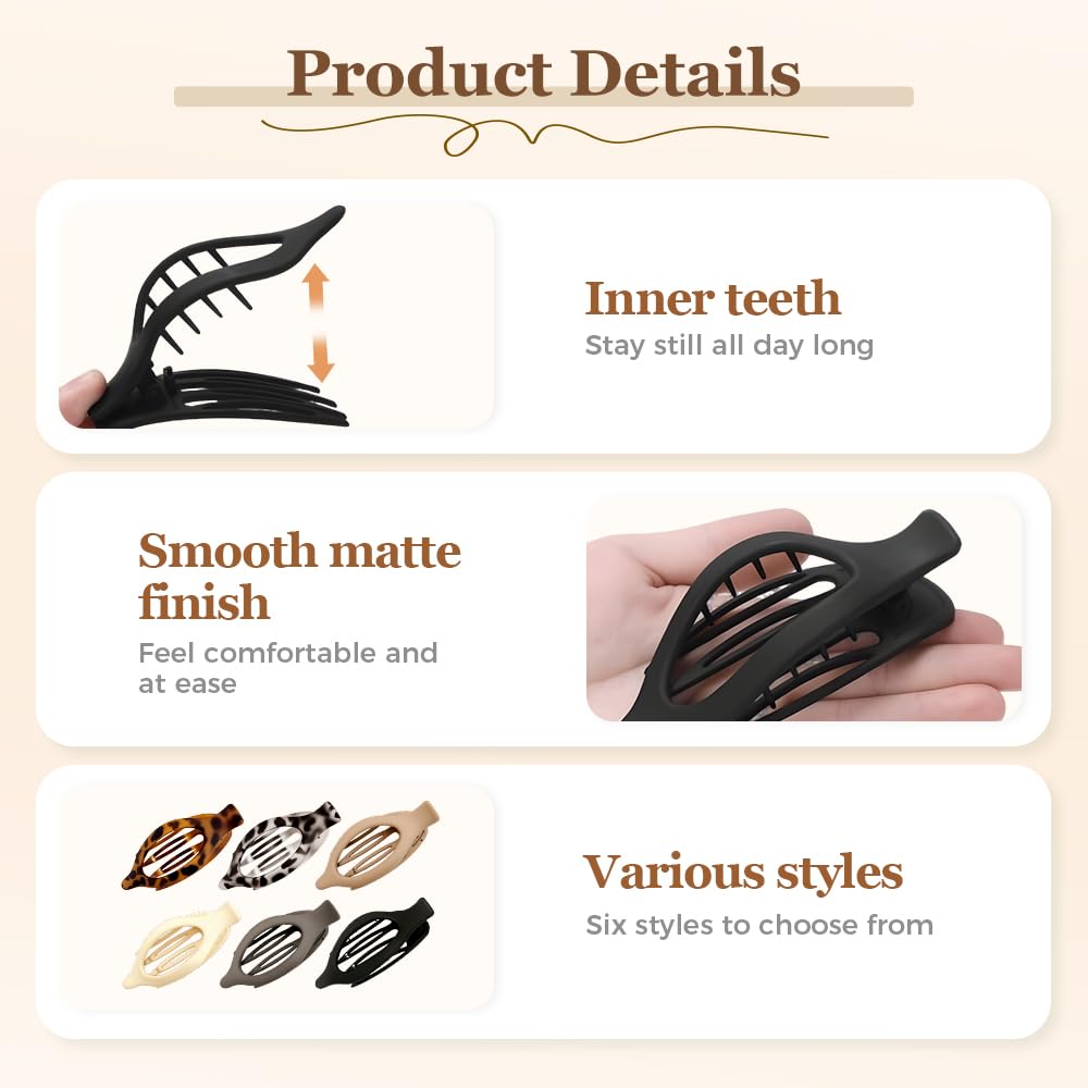 Nekska flat hair accessories side profile view
