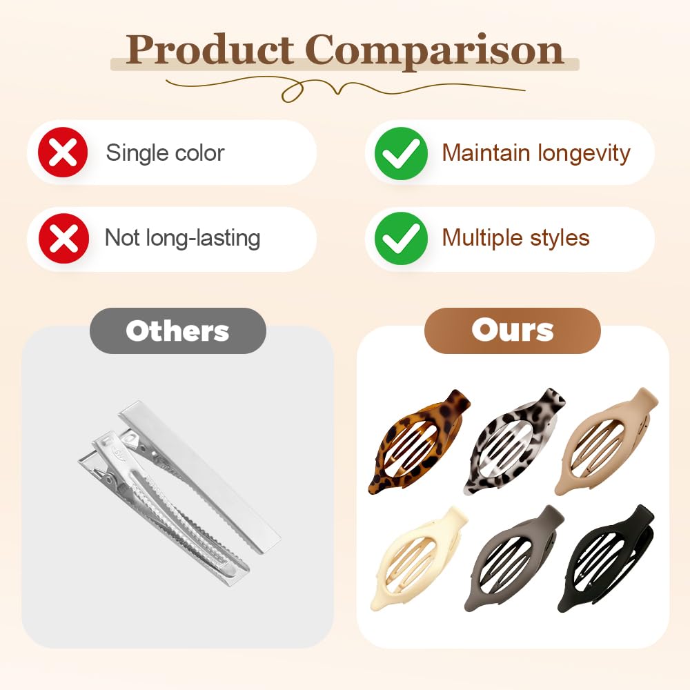 Nekska non-slip hair clips for thin hair