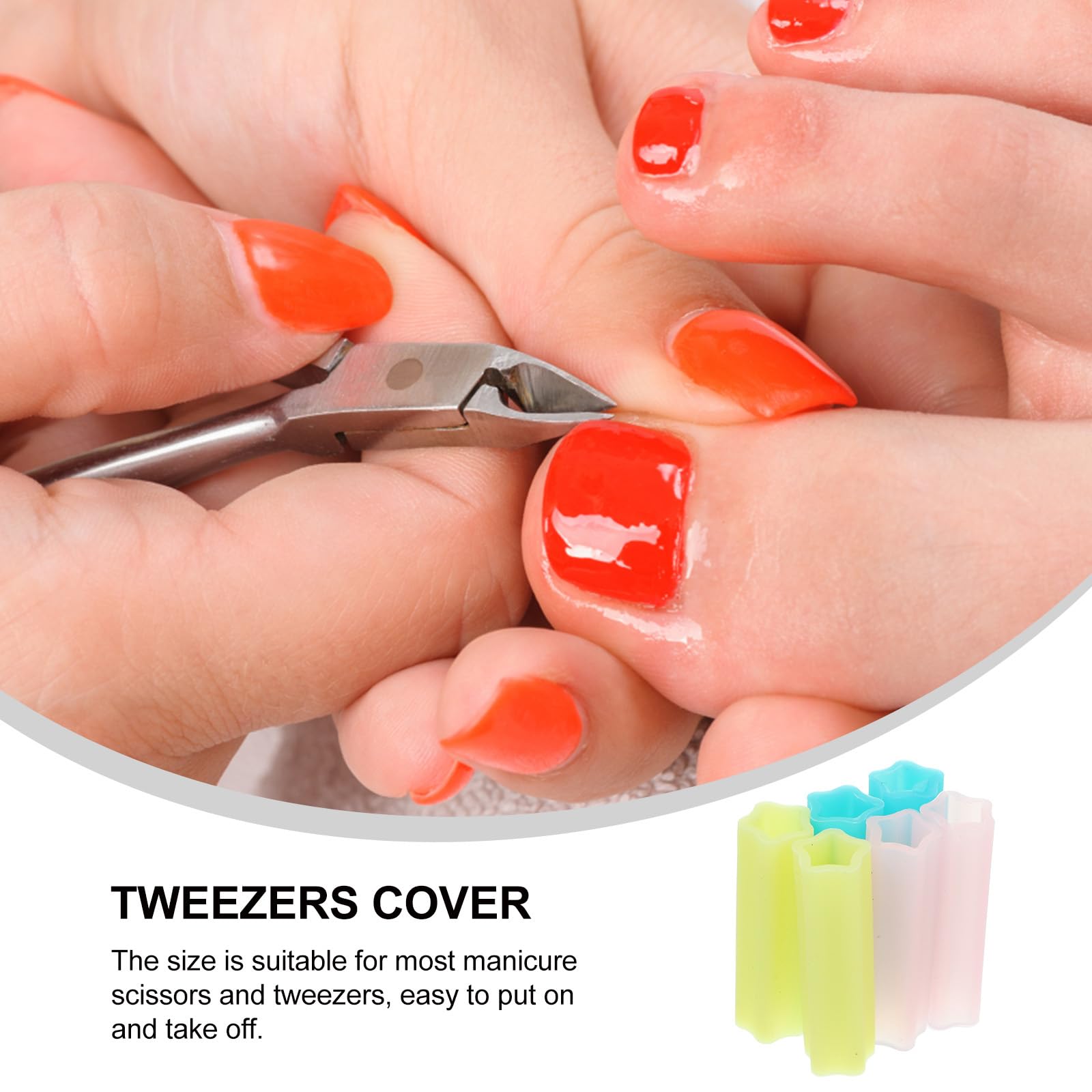 Minkissy Healeved non slip handle sleeves organized neatly inside a compact travel makeup pouch.