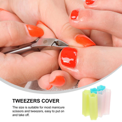 Minkissy Healeved non slip handle sleeves organized neatly inside a compact travel makeup pouch.