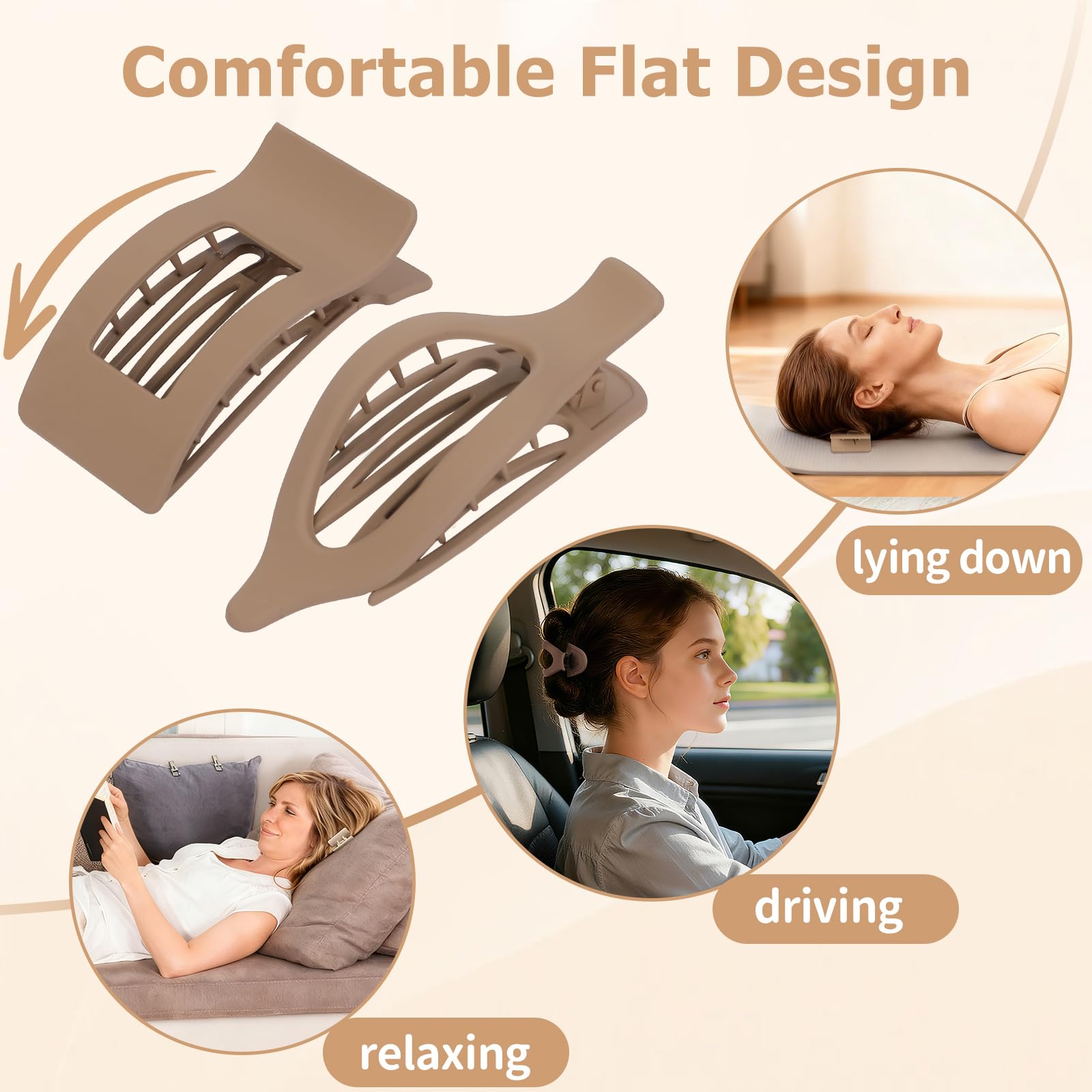 Ehaler hair clips demonstrating strong hold on thick hair model