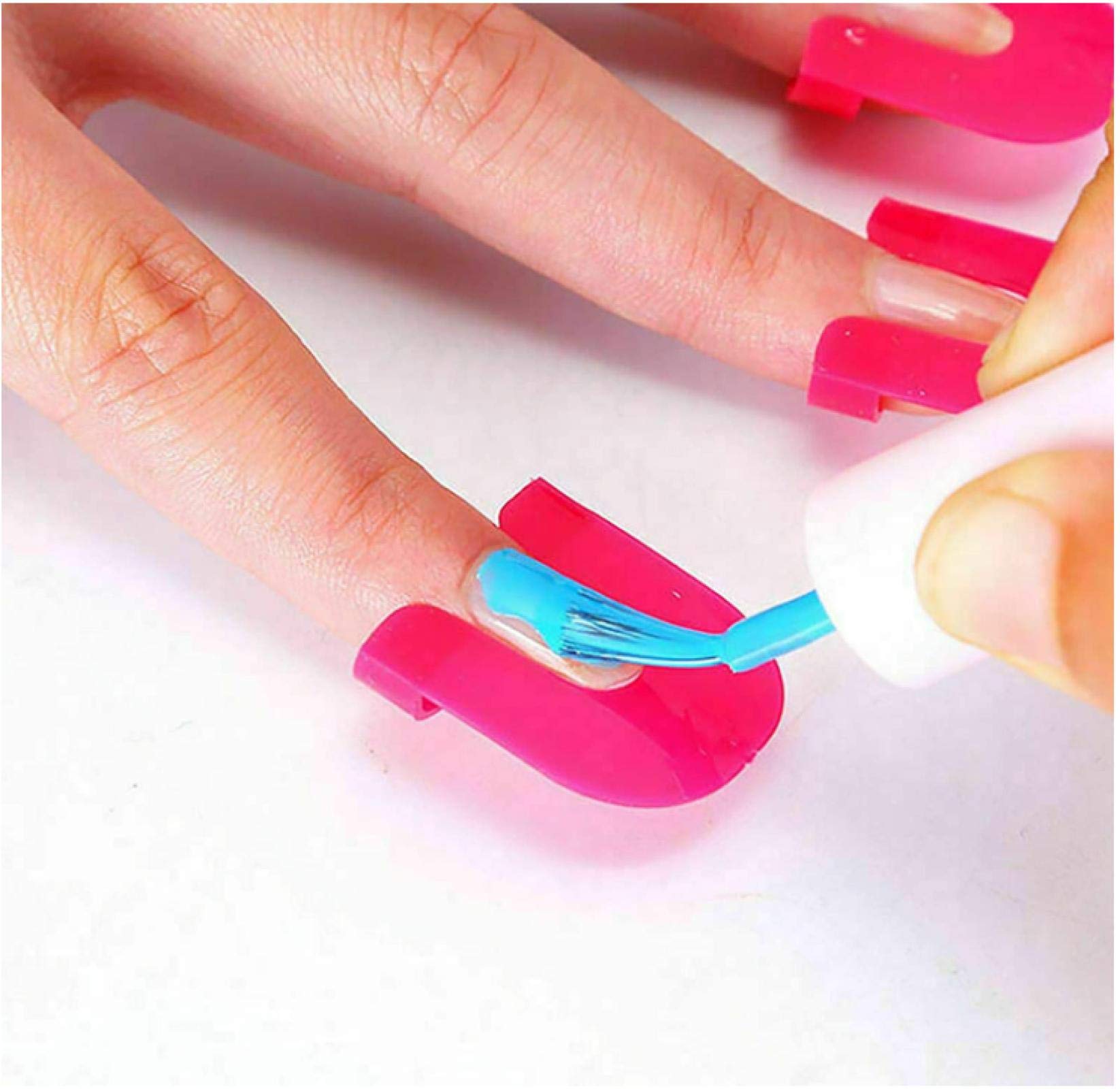 Fodlon 26 pieces nail art stencil set showcasing ten different sizes laid out for comparison.