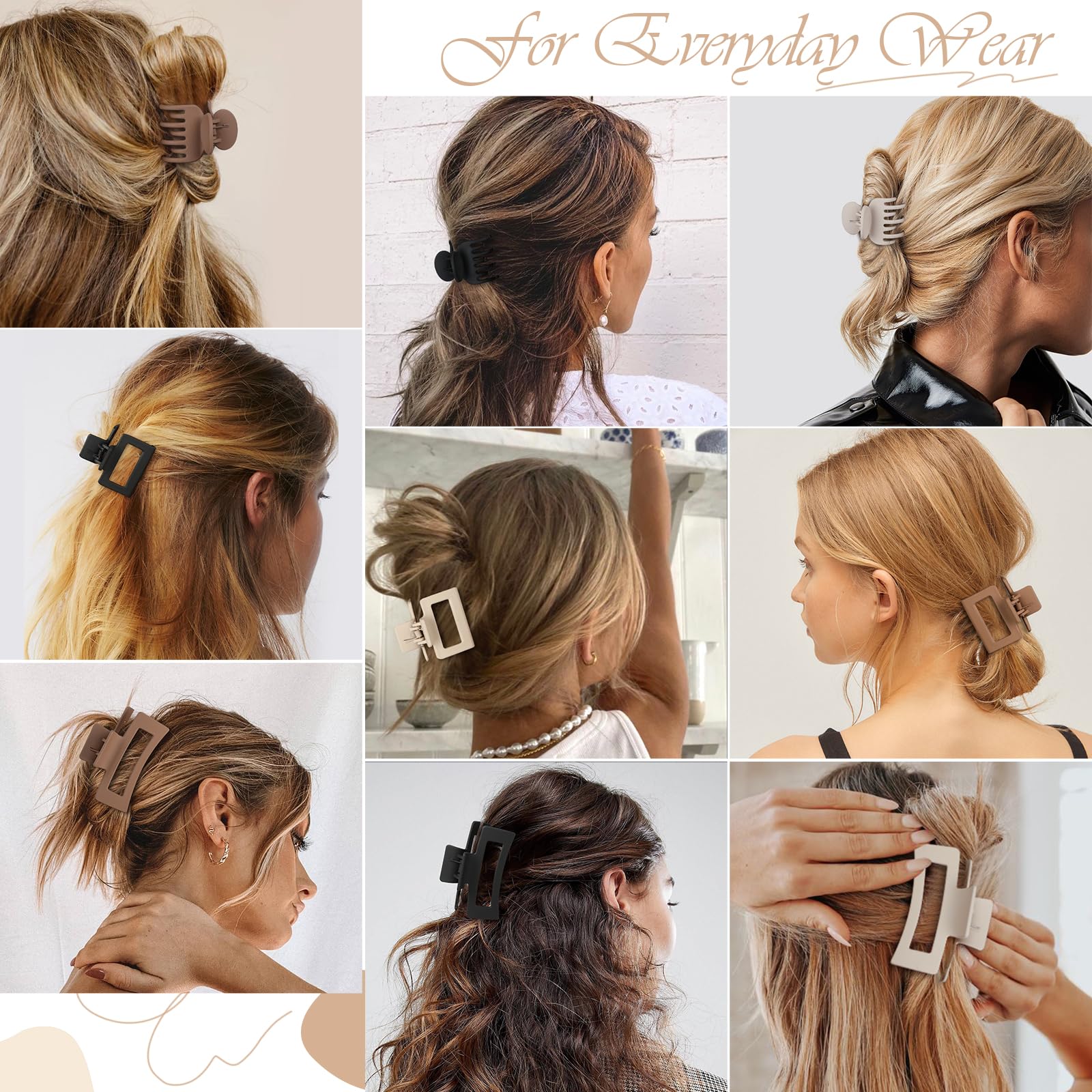 Nine piece imported hair accessory set packaged neatly for everyday styling variety