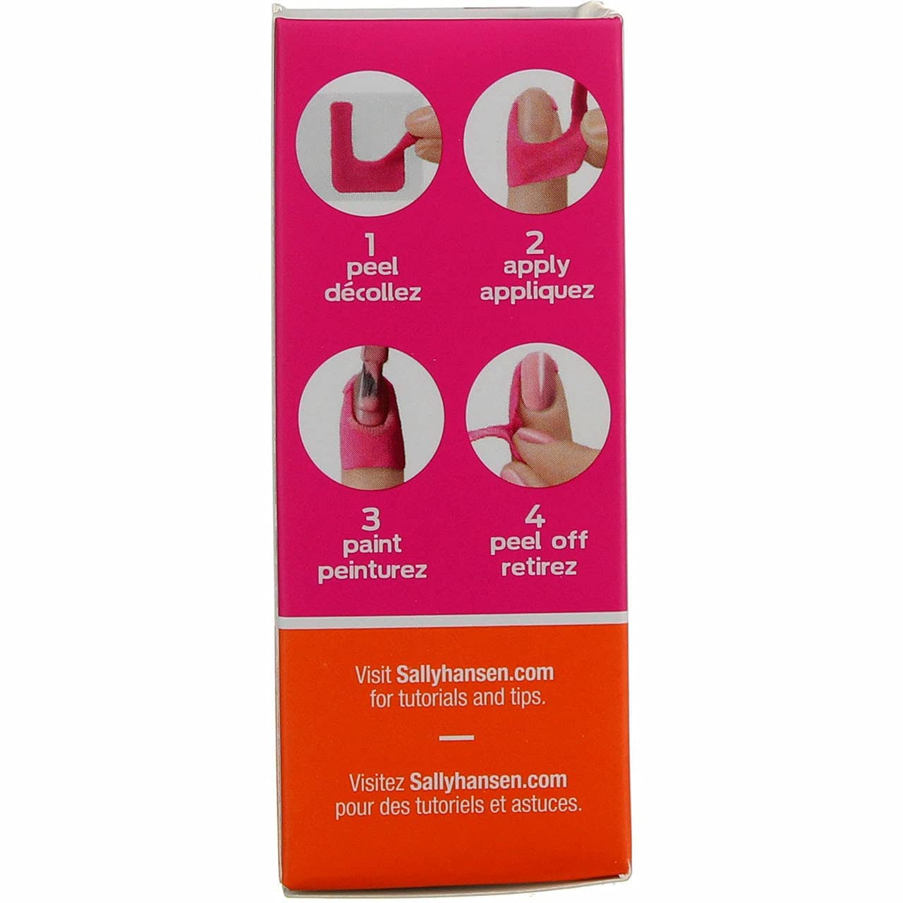 Flexible wrap around nail shields showing the sheet of protective cuticle tabs.