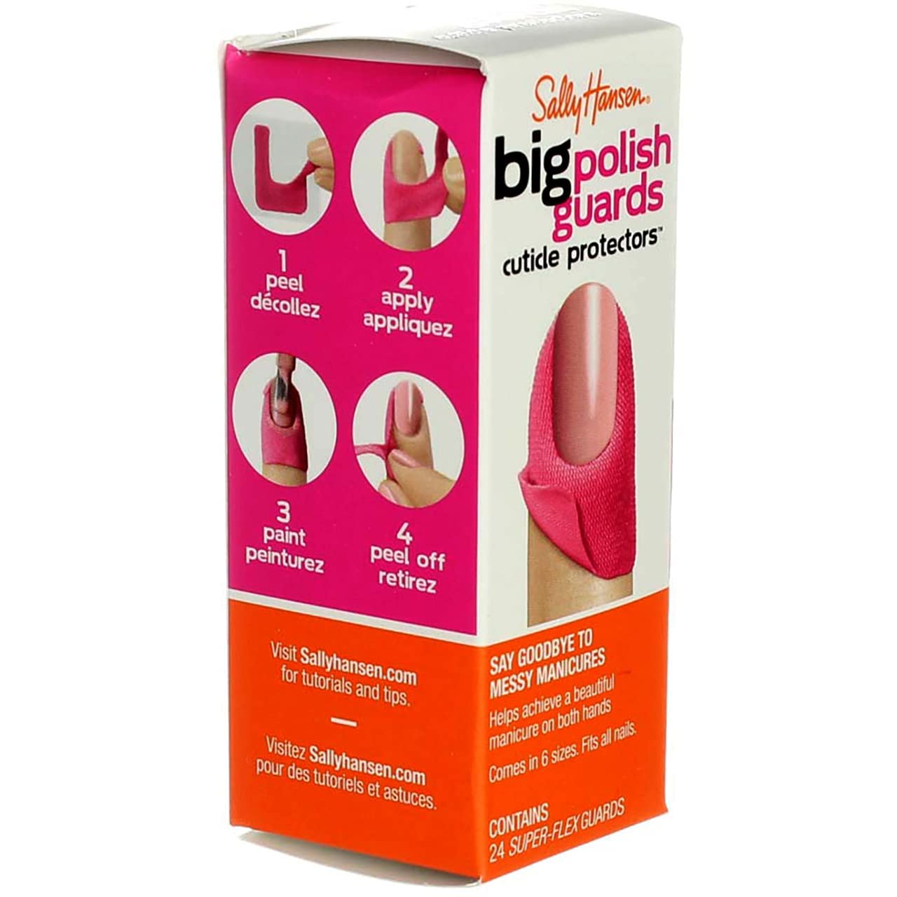 Demonstration of removing the flexible guard to reveal a smudge free nail design.