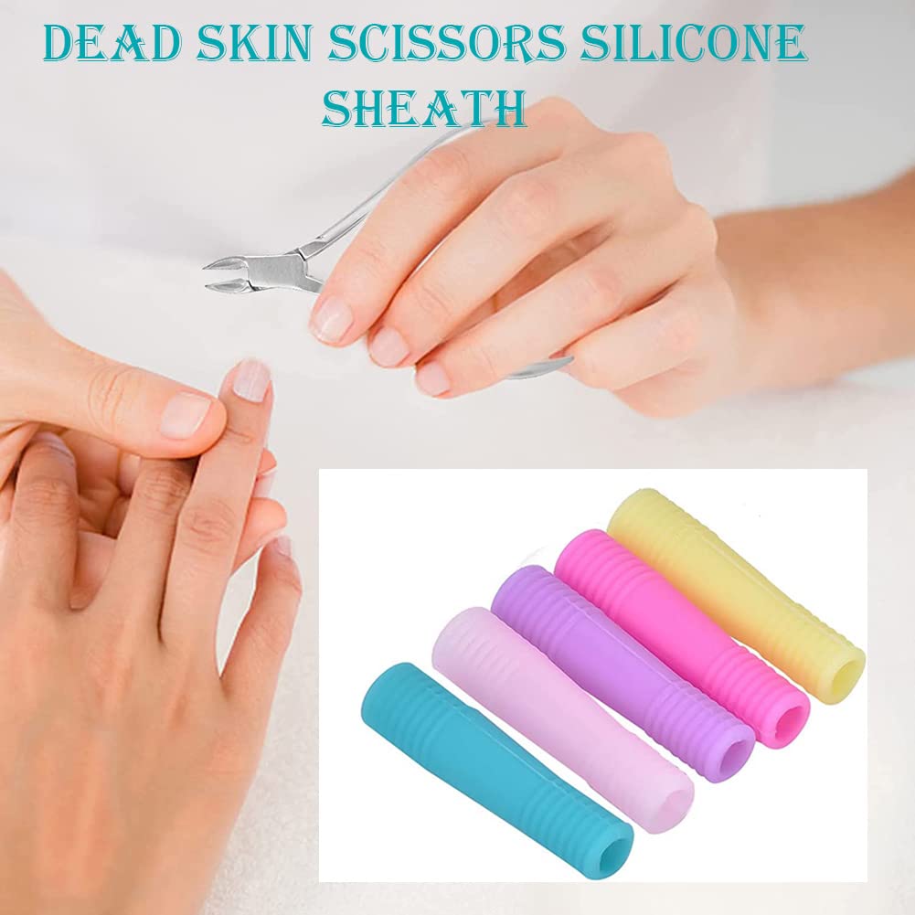 AKOAK durable silicone tweezer cap package contents demonstrating different random color variations.
