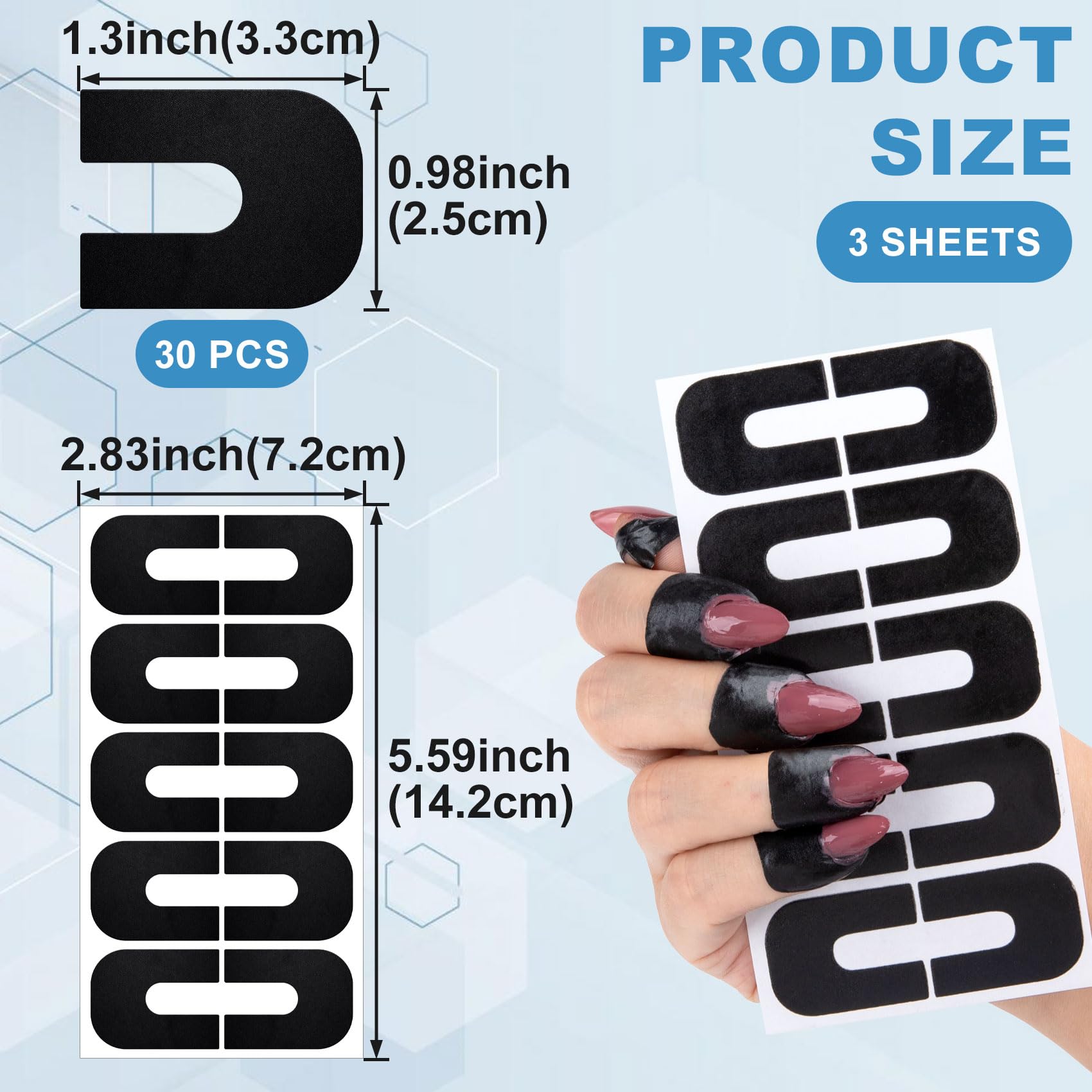 SmallCat finger protection cuticle protector tape applied around human thumbnail