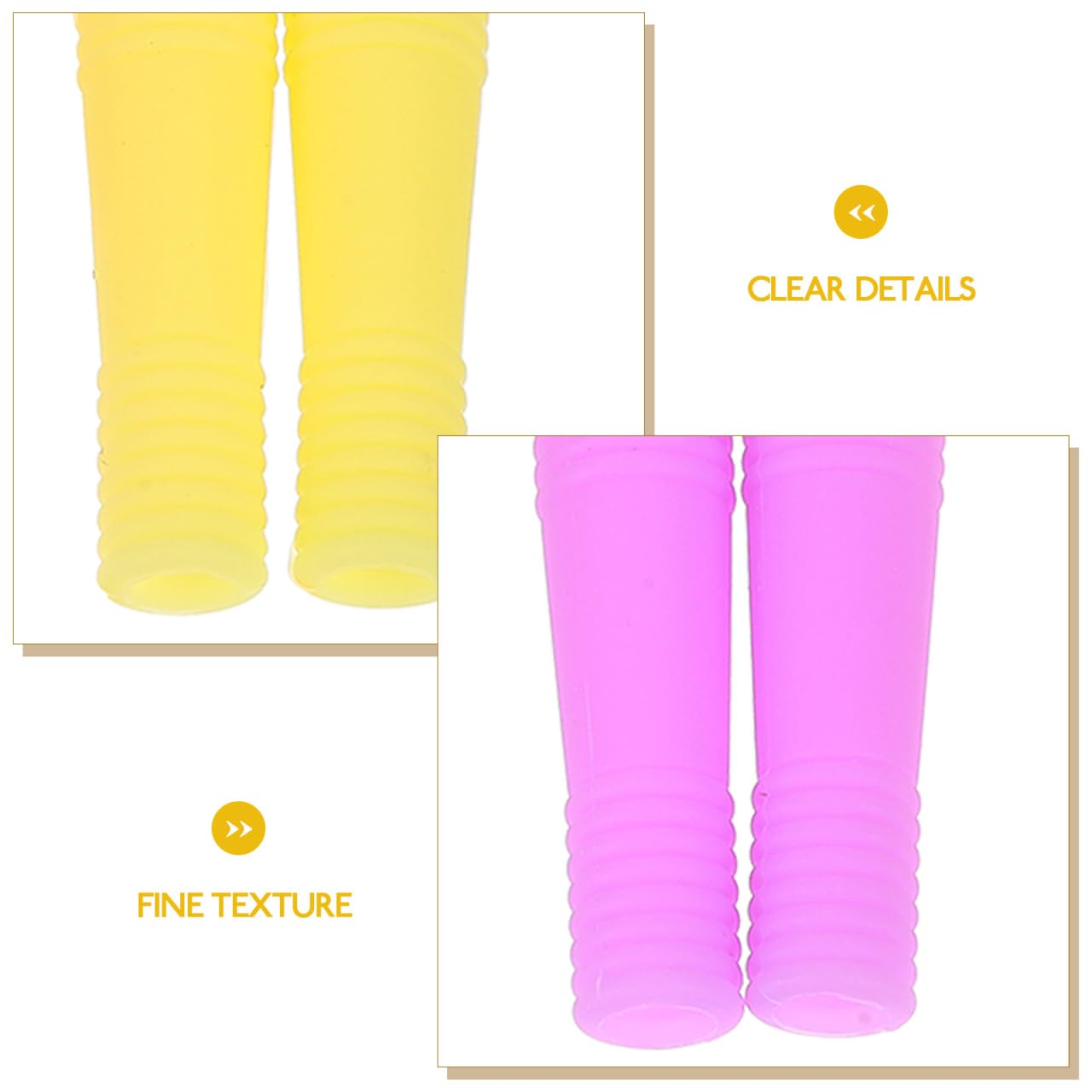 Six pairs of HAPINARY colorful personal care tool accessories ideal for protecting salon equipment from scratches and wear.
