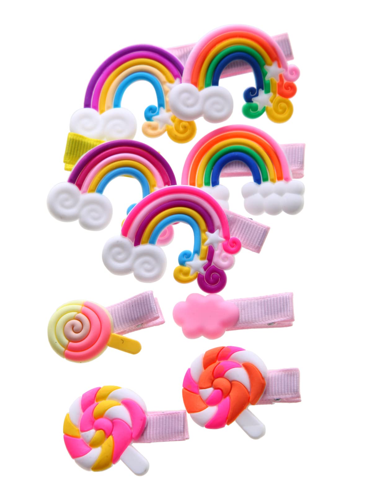 Close up view of the durable non slip backing on the premium children barrettes.