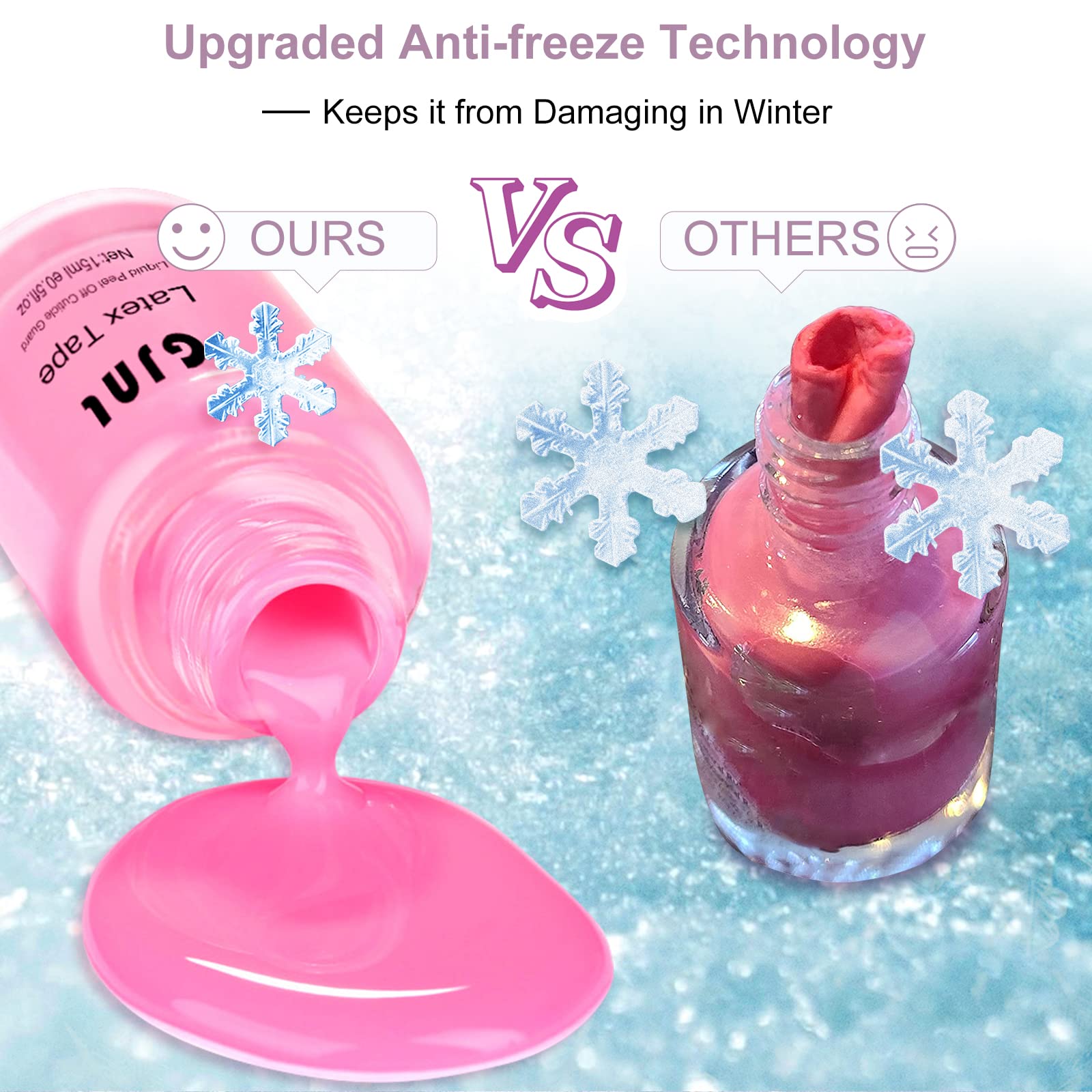 Two pack of pink and white latex tape peel off cuticle guard protectors