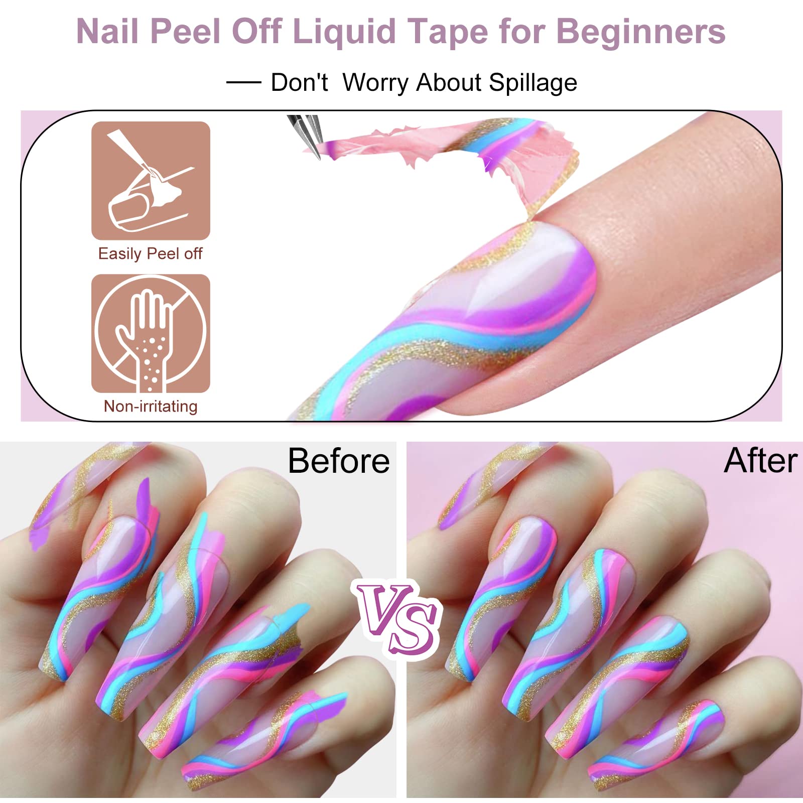 Stainless steel tweezers lifting dried liquid latex from finger cuticle