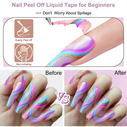 Stainless steel tweezers lifting dried liquid latex from finger cuticle