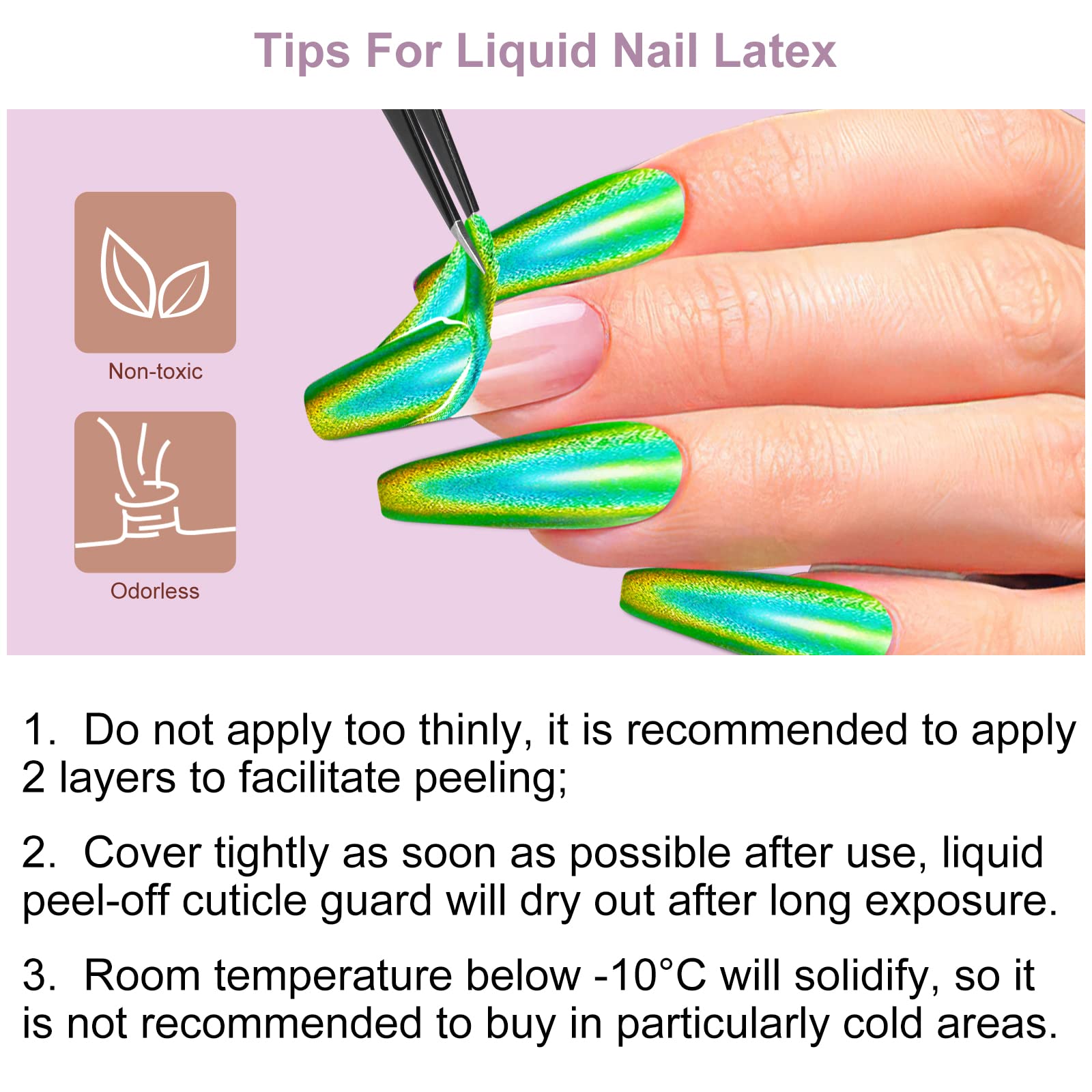 Gjnl liquid latex for nails 30ml packaging with included accessories
