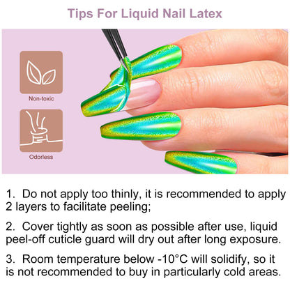 Gjnl liquid latex for nails 30ml packaging with included accessories