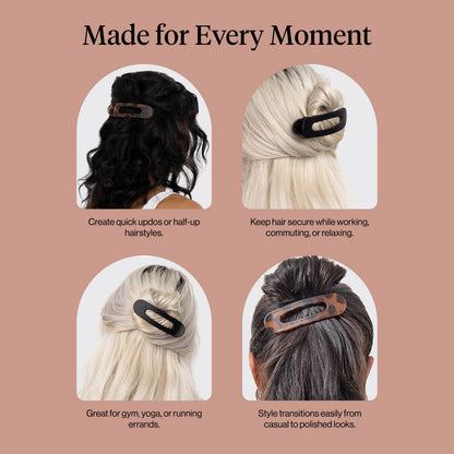 Packaging of Kitsch flat hair clips 2 piece set for women
