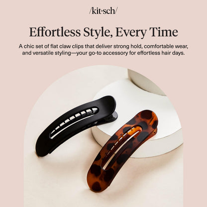 Demonstration of Kitsch no slip grip claw clip holding thick hair securely