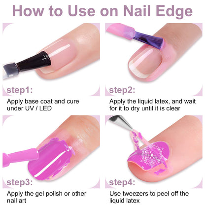 Upgraded antifreeze fast drying latex nail polish barrier product set
