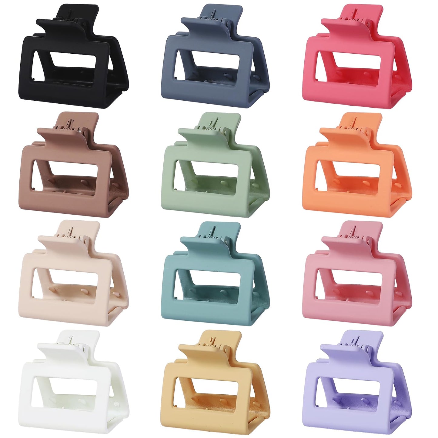 Sisiaipu matte nonslip acrylic banana jaw clips side view showing the strong metal spring mechanism