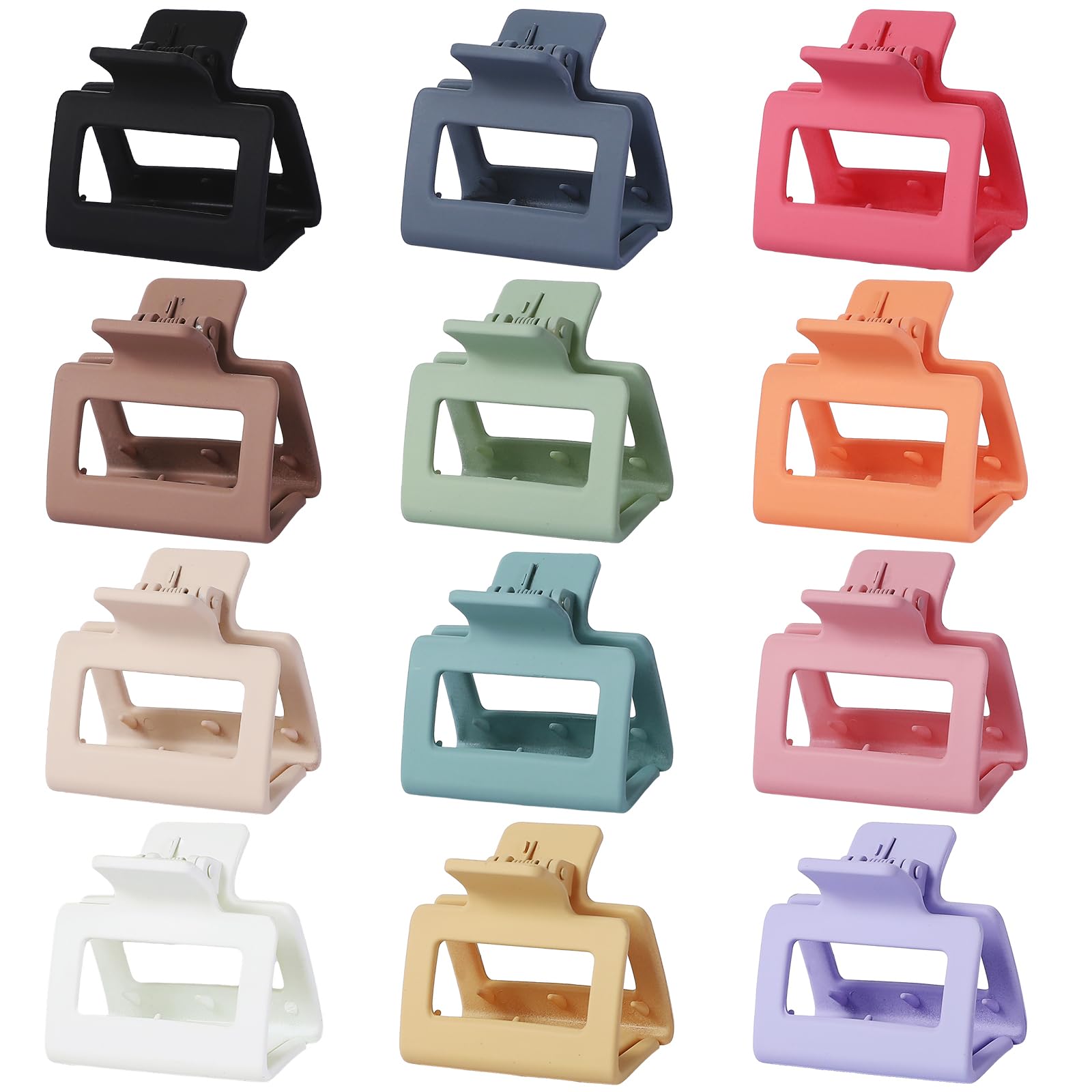 Sisiaipu matte nonslip acrylic banana jaw clips side view showing the strong metal spring mechanism